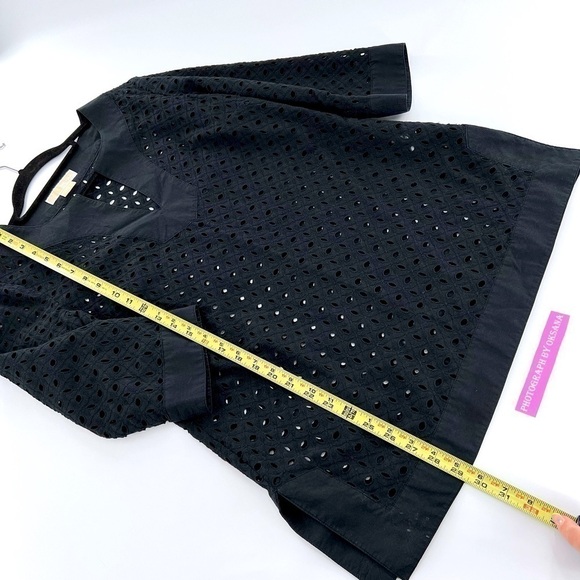 Michael Kors Black Eyelet Tunic size 10 Cotton 100% - Picture 6 of 12